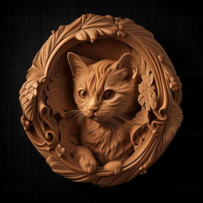 3D модель Пета кошка известное животное (STL)